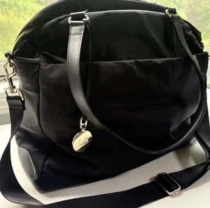 Borsa da viaggio Lo & Sons OG nera nylon weekender laptop zip tasche superiori - Foto 1 di 5