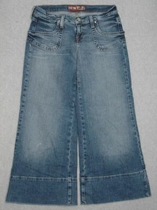 LL21444 AWESOME **HINT** WIDE LEG CAPRI, CROPPED WOMENS JEANS sz7 - Picture 1 of 6