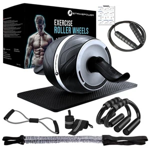 Ab Roller Wheel Automatic Rebound, 9-In-1 Kit Workout fitness Equipment & Abs... - Picture 1 of 7