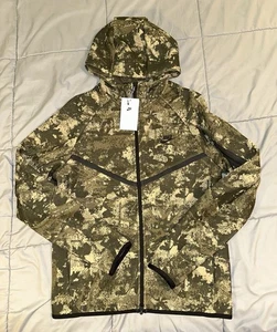 Nike Tech Fleece Hoodie Full Zip Mens Size Small Windrunner Camo NEW! HV5055-276 - Picture 1 of 14