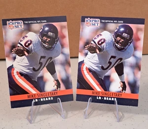 Juego profesional Mike Singletary #57 1990 (lote de 2) NFL HOF Chicago Bears LB - Imagen 1 de 2