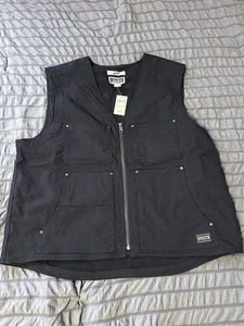 Chaleco Duluth Trading Talla XL Negro 40 Grano Utilitario Lona Cremallera Completa Ropa de Trabajo Exterior - Imagen 1 de 18