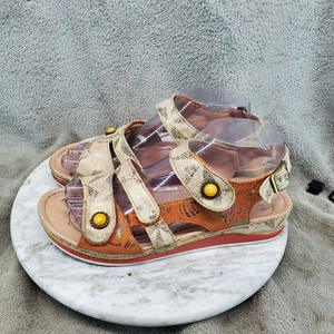 Spring Step Shoes Womens EU 38 US 7.5-8 Tan Leather L'Artiste Payoka Sandals *Re - Picture 1 of 10