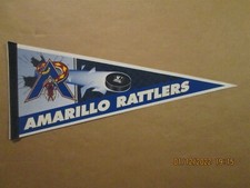 WPHL Amarillo Rattlers Vintage Defunct Circa 1998 Team Logo Hockey Pennant #2