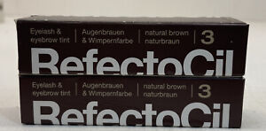 2-Pack RefectoCil Eyebrow & Eyelash Tint: Natural Brown - Henna-Based Tinting Dy