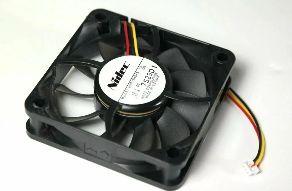 OEM Nidec U60R12MGAB-53 J33 12V DC 17A 3-Pin Fan Epson EMP-83 EMP-83H EMP-X5 - Image 1 of 2