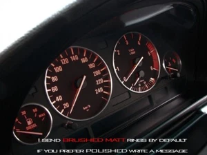 Fits Bmw E38 94-01 Brushed aluminum rings for the instrument cluster 4pcs - Foto 1 di 10