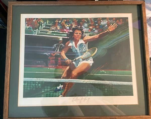 BILLIE JEAN KING Signed Lithograph TENNIS PRO Bobby Riggs LIMITED EDITION COA - Picture 1 of 4
