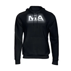 Sudadera con capucha suéter negro con logotipo reflectante Massachusetts MA - Imagen 1 de 3