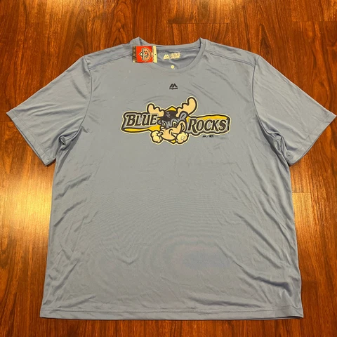 Majestic Men’s Wilmington Blue Rocks Jersey Shirt 2XL XXL Minor League Baseball Cover