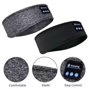 Auriculares de diadema estéreo deportivos inalámbricos Bluetooth 5.0 música para dormir lavables EE. UU. - Imagen 1 de 14