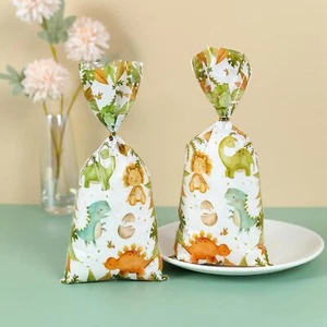 Dinosaur Party Candy Bag Decorations - 100pcs Dinosaur Gift Wrap Clear Gift B... - Picture 1 of 8