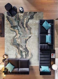 AURORA ARRAY con tappeto motivo moderno per soggiorno, camera da letto, sala. Cucina. - Foto 1 di 2