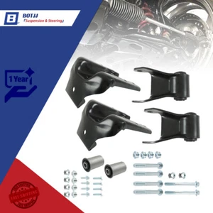 For 1999-2015 Cadillac Chevy GMC Rear Leaf Spring Shackle & Bracket Hanger Set - Picture 1 of 12