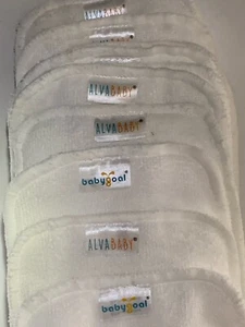 Alba Baby Baby Goal 15 Never Used Cloth Diapers Comes With Gray Storage Tote - Picture 1 of 7