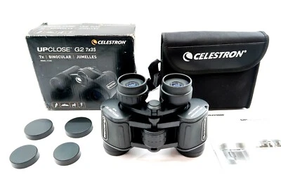 New CELESTRON UPCLOSE G2 7x35 Binoculars Model 71250 with Case & Caps - Image 1 of 4