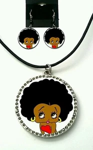 Betty Boop necklace and earring set - Picture 1 of 1
