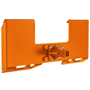 3/8" Thick Skid Steer Mount Plate Quick Attach W/ 2" Removable Hitch Orange US - Picture 1 of 9