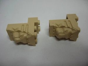 2x Lego Löwenkopf Stein hellbraun Architektur Burgwand Harry Potter 30274 #M7 - Bild 1 von 5