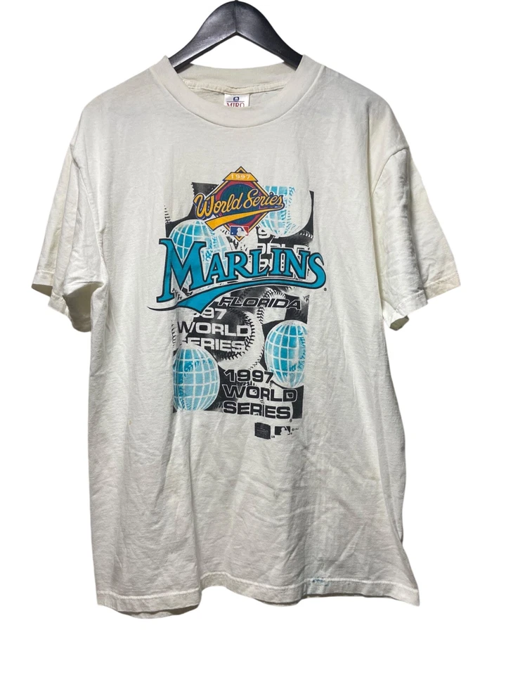 Vintage Florida Marlins 1997 World Series Champions T Shirt Adult Size Large - Image 1 of 4