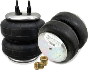 2 Firestone 267C 2500 lb. Bolsas de suspensión neumática de puerto de 3/8" con bujes de 3/8" X 1/4" - Imagen 1 de 1