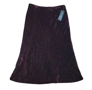 NEW - LRL Ralph Lauren VELVET Paisley Skirt Women's 14 Petite 14P Peasant Boho