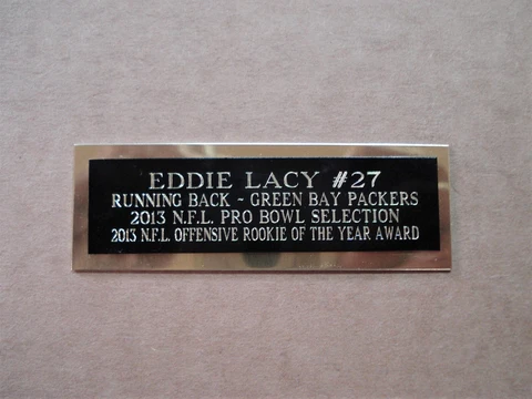 Eddie Lacy Football Card Green Bay Packers Card Plaque Nameplate 1" X 3" Cover