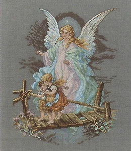 Kit de punto de cruz ~ Janlynn / DFN ángel guardián vigilando a los niños #1149-14 - Imagen 1 de 1