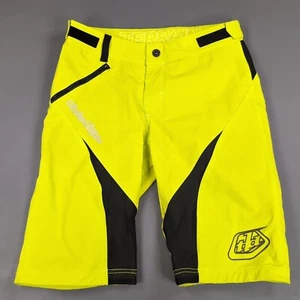 Troy Lee Designs Sprint Shorts MTB BMX Mens Size 32 Fluoro Yellow Mount Bike - Picture 1 of 17