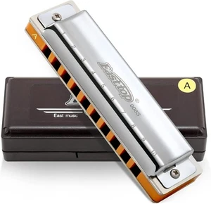 East top Harmonica, 10-Hole 20 Tones Professional Diatonic Blues Harmonica - Picture 1 of 6