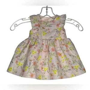 Nannette Spring Easter Floral Sleeveless Dress Baby Girl 0-3 Months - Picture 1 of 6