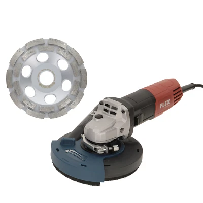 Betonfräse Set -  Flex Winkelschleifer + Diamantschleiftopf + Absaughaube - Bild 1 von 4