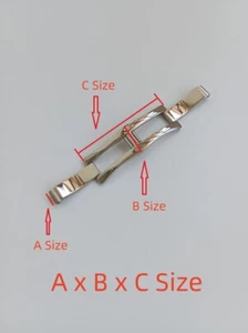 Stainless Steel Watch Buckle 6mm 10mm Double Pull Folding Butterfly Clasp - Imagen 1 de 12