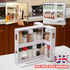 Multi-Function Rotating Organizer Kitchen Storage Rack Seasoning Spice Jar Rack