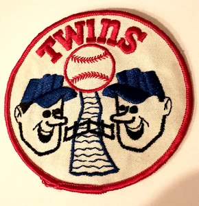 Vintage Campy Twins Baseball Team Logo Jacket Hat Patch New NOS 1970s - Picture 1 of 3