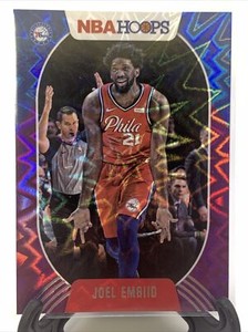 Joel Embiid 2020 Panini Hoops NBA #138 Philadelphia 76ers Purple Explosion