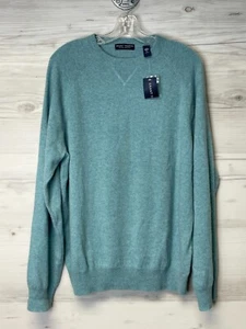 Grant Thomas Kaschmir Pullover Herren Large Blau Langarm Pulli Zweilagig - Bild 1 von 10