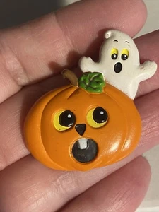Broche prendedor Russ Halloween Jack-o'-Lantern fantasma calabaza - Imagen 1 de 5