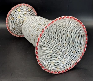 Saint-Louis France " Attributed " Latticino Twisted Cane Rims Glas Vase - Bild 1 von 6