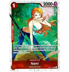 One Piece Nami OP01-016 The Three Captains Ultra Deck Sombrero de Paja Crew Promo Casi Nuevo/Muy Nuevo - Imagen 1 de 1