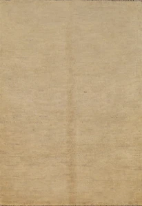 Trendy Gabbeh Solid Beige Wool Modern Accent Rug Contemporary rug 3x4 ft - Picture 1 of 15