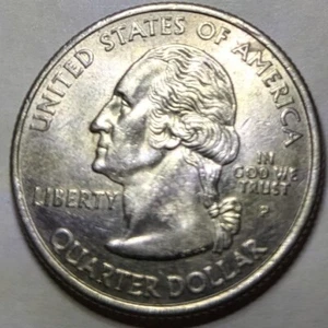 2004p Iowa Quarter With Die Chip Error - Picture 1 of 3