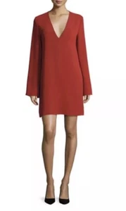Theory Women's Ulyssa Admiral Crepe Dress in Red Oak Size Small NWT - Picture 1 of 9