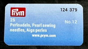 25 Stück Perlnadeln Prym 124379 Perl Nadeln Nr. 12 Größe 0,40 x 50 mm Stahl - Bild 1 von 3
