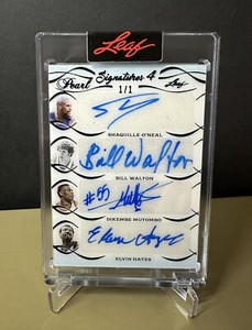 2021-22 Leaf Pearl Sigs 4 Black Spectrum 1/1 -Shaq/Walton/Mutombo/Hayes !!✨💥