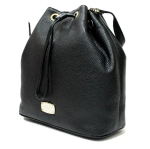 NEW MICHAEL KORS Jules Large Convertible Leather Shoulder Bag-Black/Gold - Picture 1 of 4