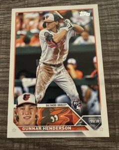 2023 Topps Series 1 Gunnar Henderson RC #206 ORIOLES - Imagen 1 de 2