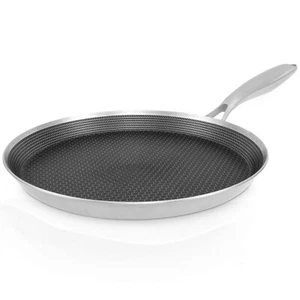 Crepe Pan Nonstick Honeycomb Dosa Pan Stainless Steel Pancake Pan Induction♵ - Picture 1 of 12
