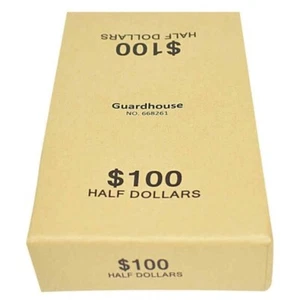 Rolled Coin Storage Box for Half Dollar, Brown by Guardhouse - Picture 1 of 3