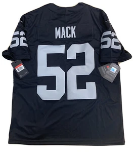 New Khalil Mack Mens Large Nike Tags Raiders Black Limited Stitched Jersey NWT - Picture 1 of 12